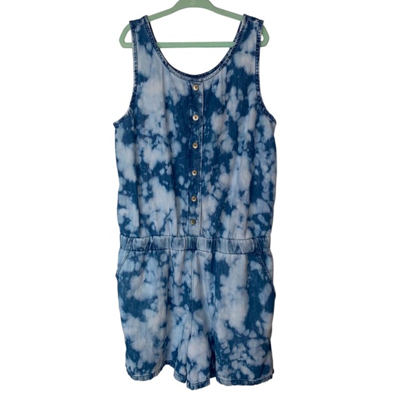 Gap Girls Tie Dye Denim Romper - Picture 2 of 3